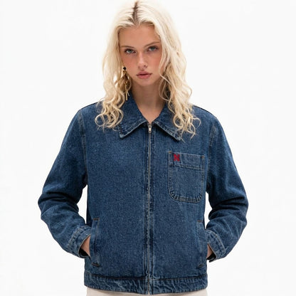 Loose Turn-down Collar Short Jacket For Women | MuddyStock Originals
