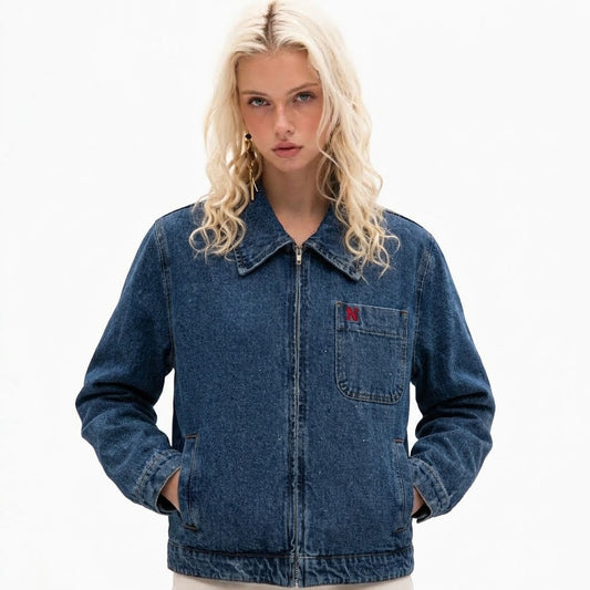 Loose Turn-down Collar Short Jacket For Women | MuddyStock Originals
