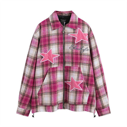 Embroidered Plaid Coat For Women MuddyStock