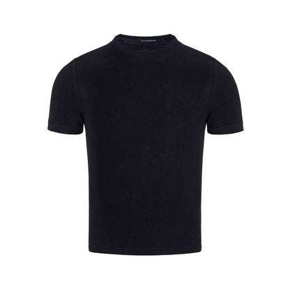 Round Neck Tight Bottoming Men's Thin Stretch Short Sleeve T-shirt Black null