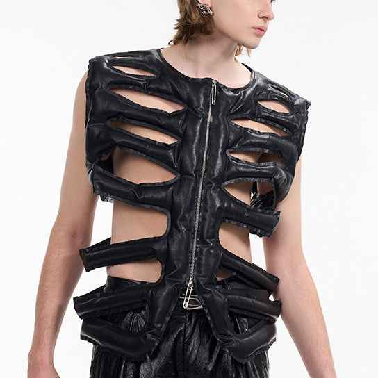 Skeleton Design Cotton Coat Vest For Men MuddyStock