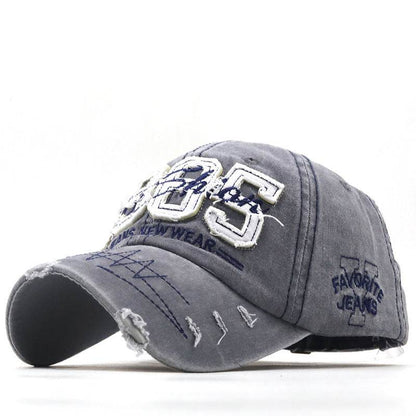 New Spring And Autumn Outdoor Cap Washed Baseball Cap Light grey adjustable MuddyStock