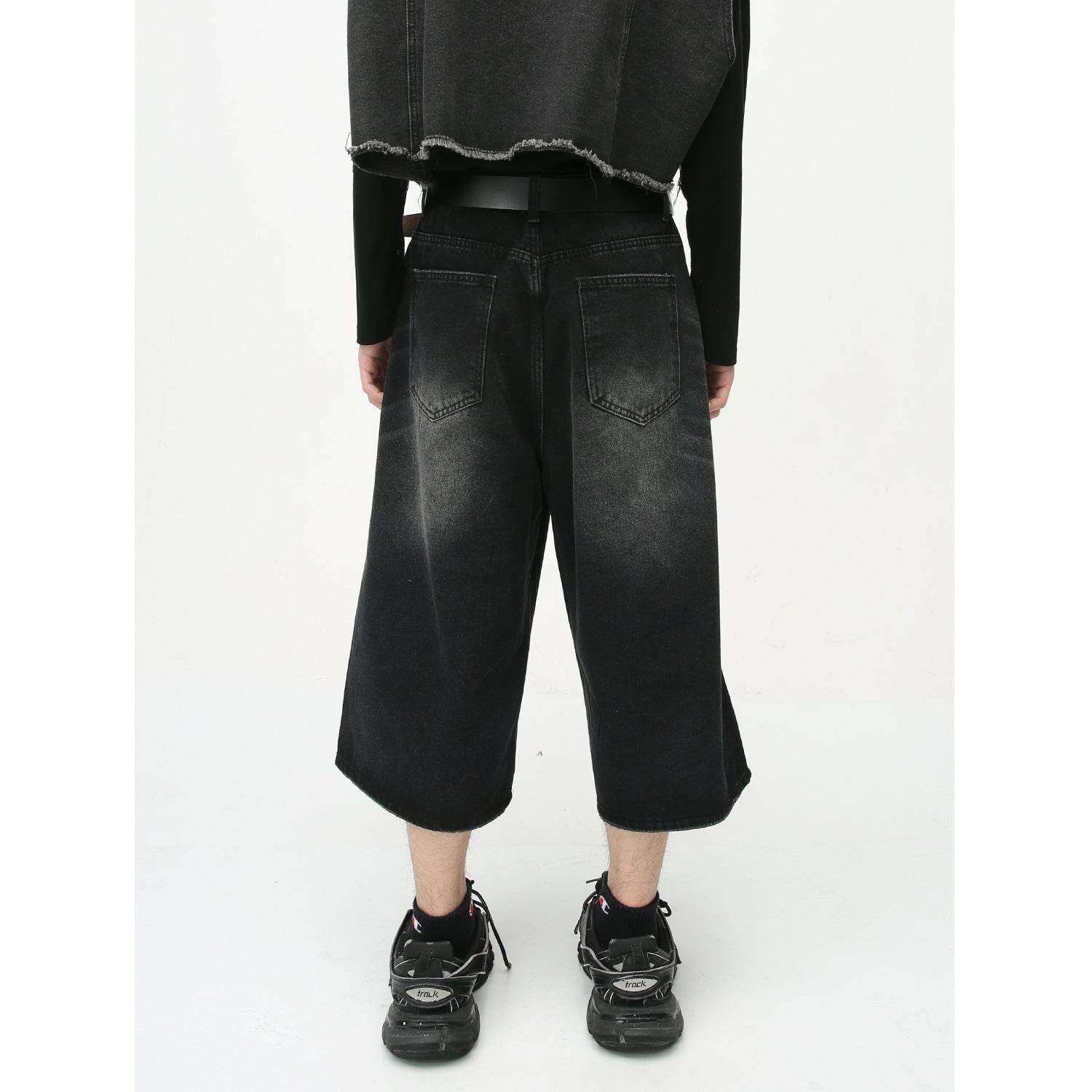 Retro Distressed Flared Cropped Pants For Men And Women MuddyStock