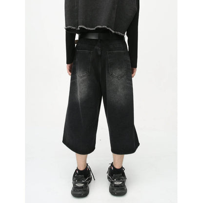 Retro Distressed Flared Cropped Pants For Men And Women MuddyStock