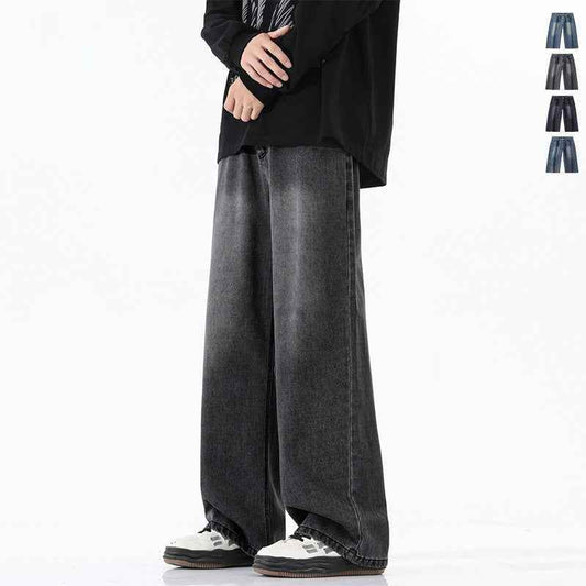 Trend Half Elastic Waist Jeans For Men MuddyStock