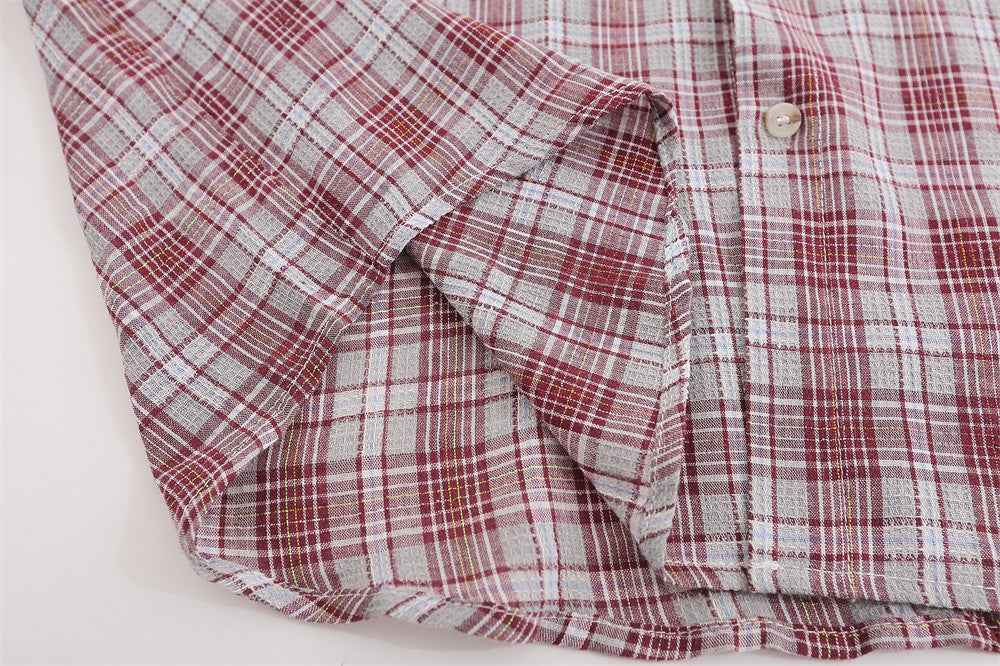 Plaid Long Sleeve Women's European And American Loose Casual Shirt null
