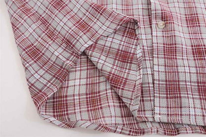 Plaid Long Sleeve Women's European And American Loose Casual Shirt null