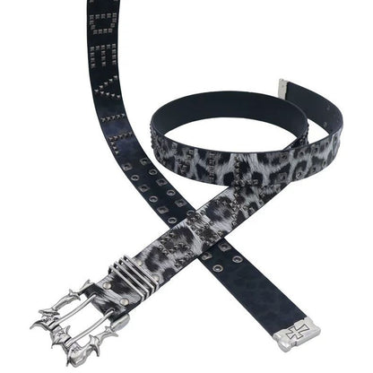 Double-needle Punk Buckle Street Hip-hop Belt