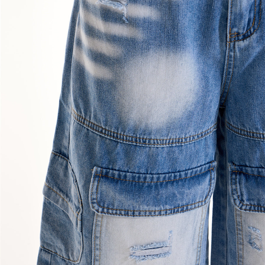 Women's Retro Ripped Denim Shorts