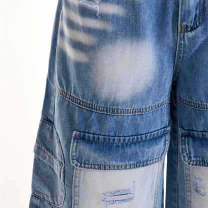 Women's Retro Ripped Denim Shorts