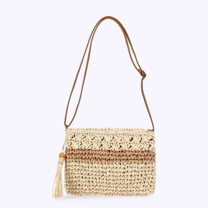 Retro Women's Hand-woven Bag Beige null