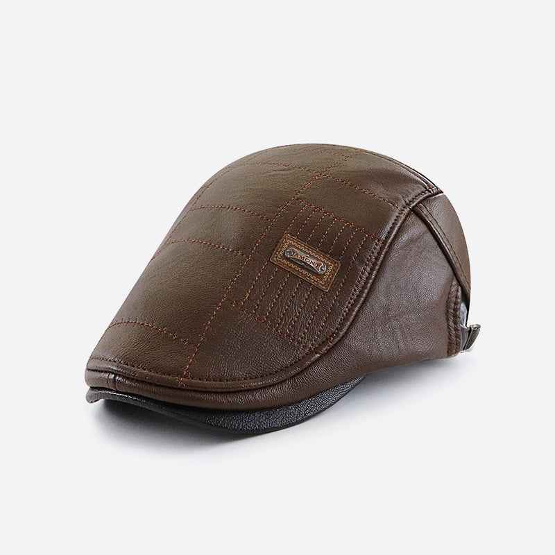 PU Leather Peaked Cap Fleece-lined MuddyStock