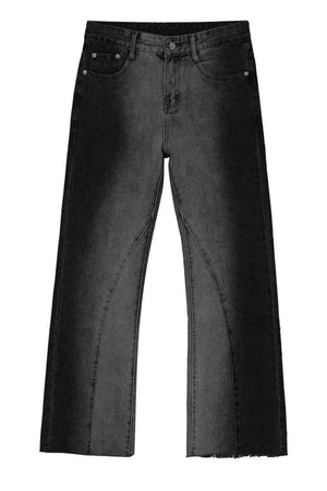 Frayed Hem Jeans with Pockets | MuddyStock Originals Dark