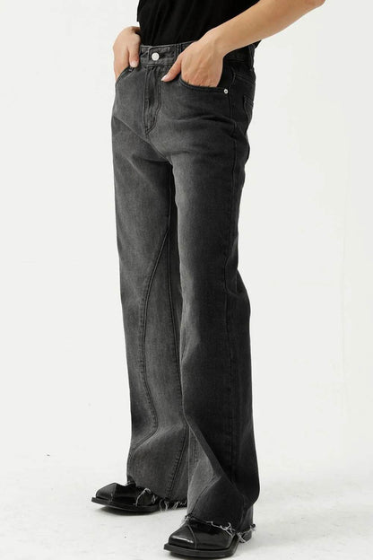 Frayed Hem Jeans with Pockets | MuddyStock Originals MuddyStock