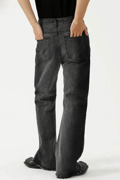Frayed Hem Jeans with Pockets | MuddyStock Originals MuddyStock