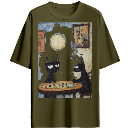 Printed T-shirt For Men Olive Green