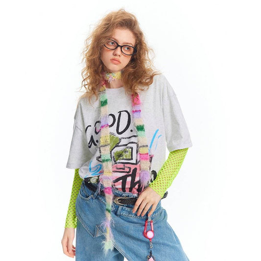 Graffiti Loose Top Summer Women MuddyStock