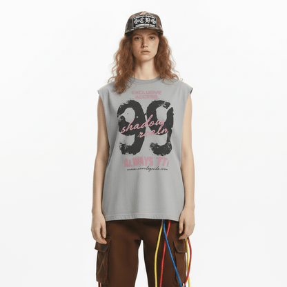 99 printed wide shoulder vest for women | MuddyStock Originals