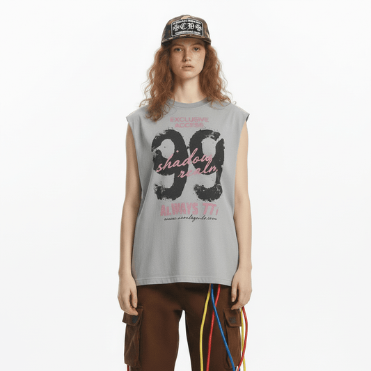 99 printed wide shoulder vest for women | MuddyStock Originals