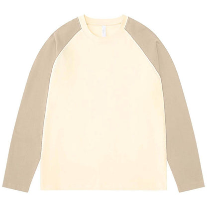 Heavy Long-sleeved T-shirt Milky White Beige Khaki MuddyStock