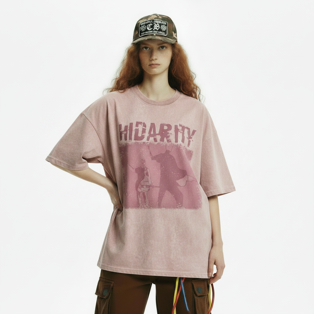 Abstract short sleeved letter figurine women's t-shirt | MuddyStock Originals