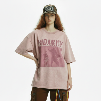 Abstract short sleeved letter figurine women's t-shirt | MuddyStock Originals