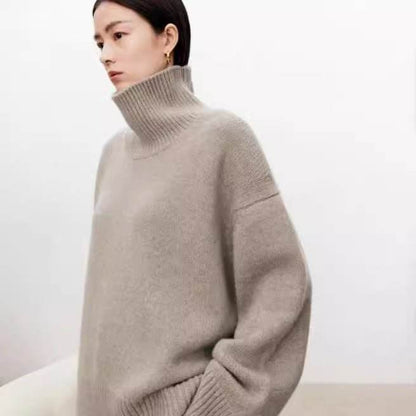 High neck cashmere sweater for women | MuddyStock Originals MuddyStock