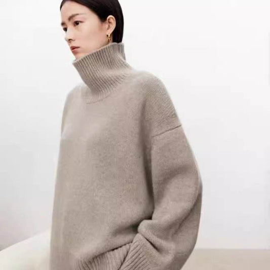 High neck cashmere sweater for women | MuddyStock Originals MuddyStock