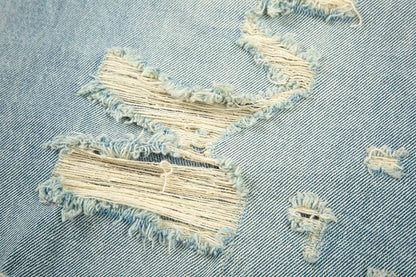 High Street Washed Loose Whiskered Ripped Jeans MuddyStock