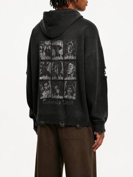 Distressed Full Zip Hoodie For Men | MuddyStock Originals