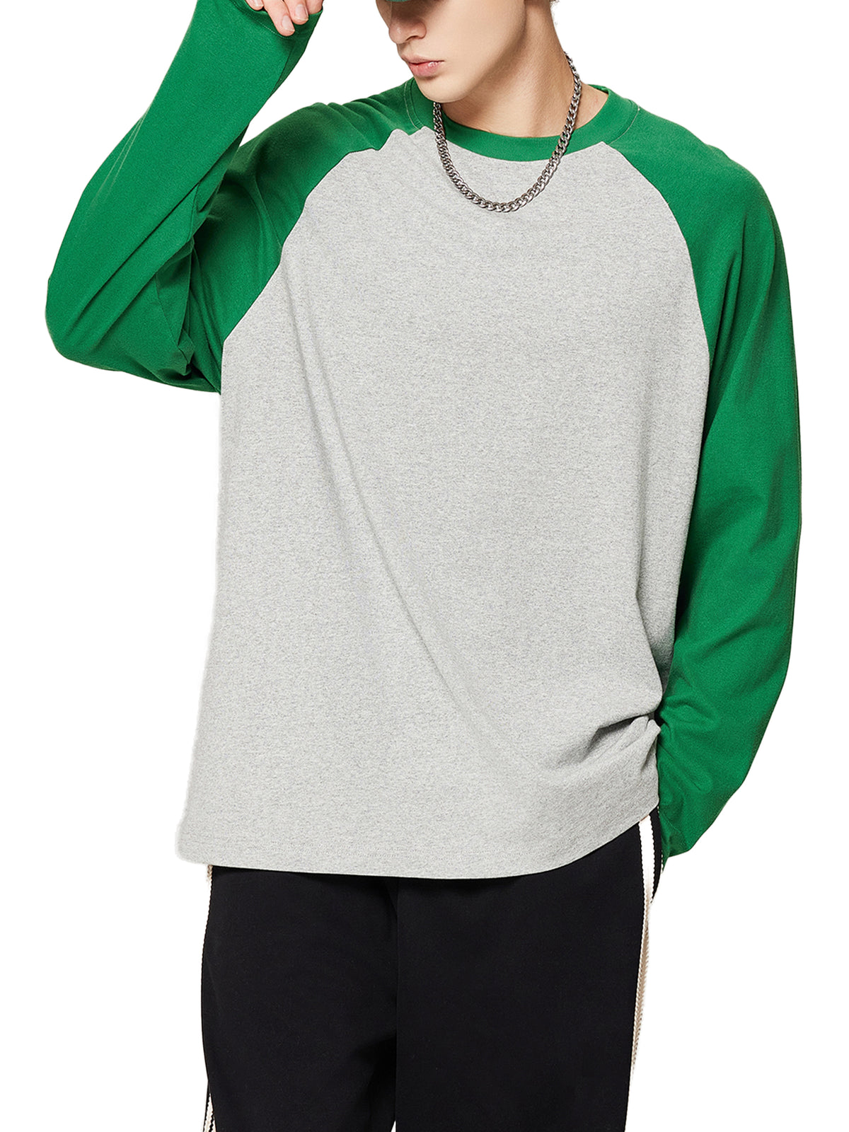 Color-Blocked Raglan Long-Sleeve T-Shirt For Women | MuddyStock Originals
