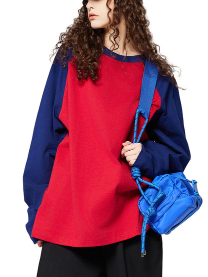 Color-Blocked Raglan Long-Sleeve T-Shirt For Women | MuddyStock Originals