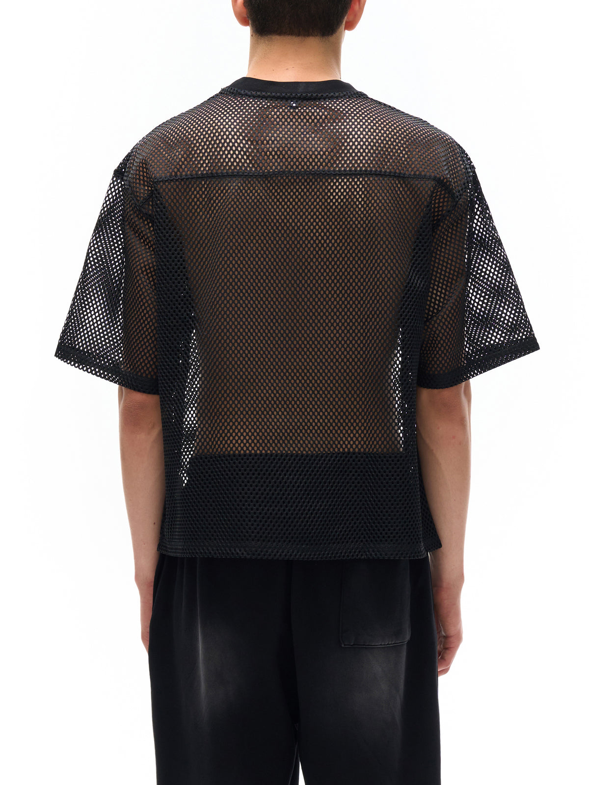 See-through Boxy Net T-Shirt For Men