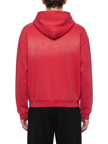 Sunfade Two-way Zipper Boxy Fleece Hoodie For Men | MuddyStock Originals