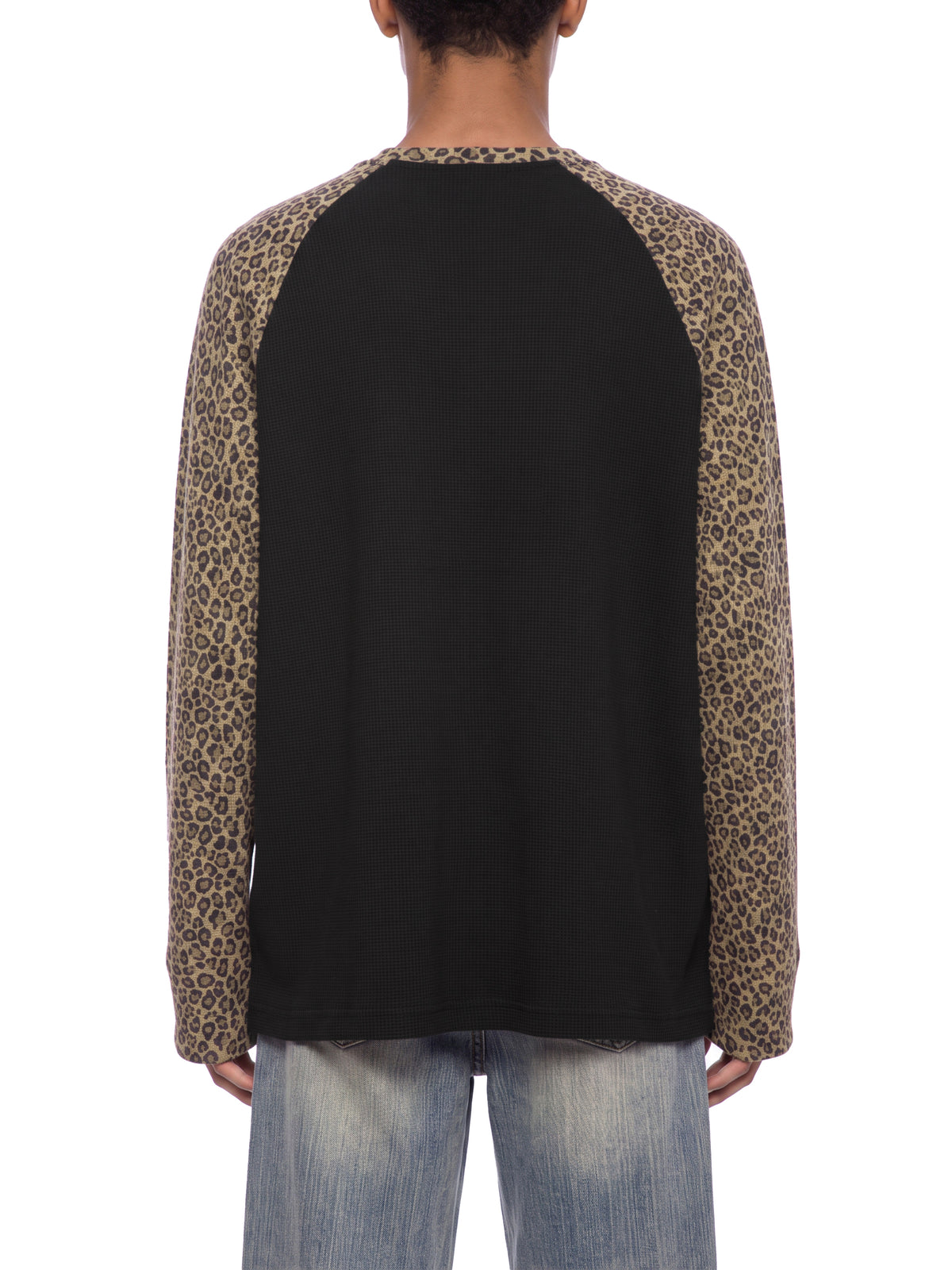Unisex Leopard Panel Waffle T-Shirt | MuddyStock Originals