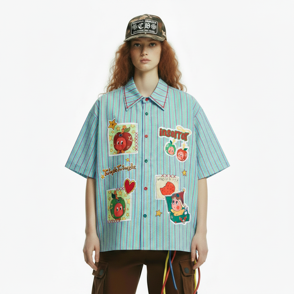 Apple Doll Cute Short Sleeve Shirt For Women | MuddyStock Originals