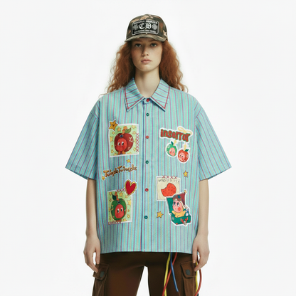 Apple Doll Cute Short Sleeve Shirt For Women | MuddyStock Originals