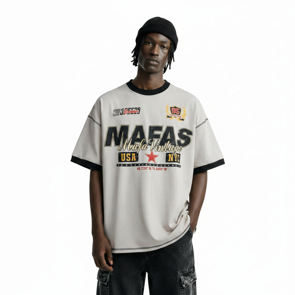 Color blocking edging short sleeved t-shirt for men | MuddyStock Originals