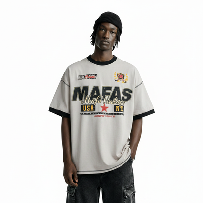 Color blocking edging short sleeved t-shirt for men | MuddyStock Originals