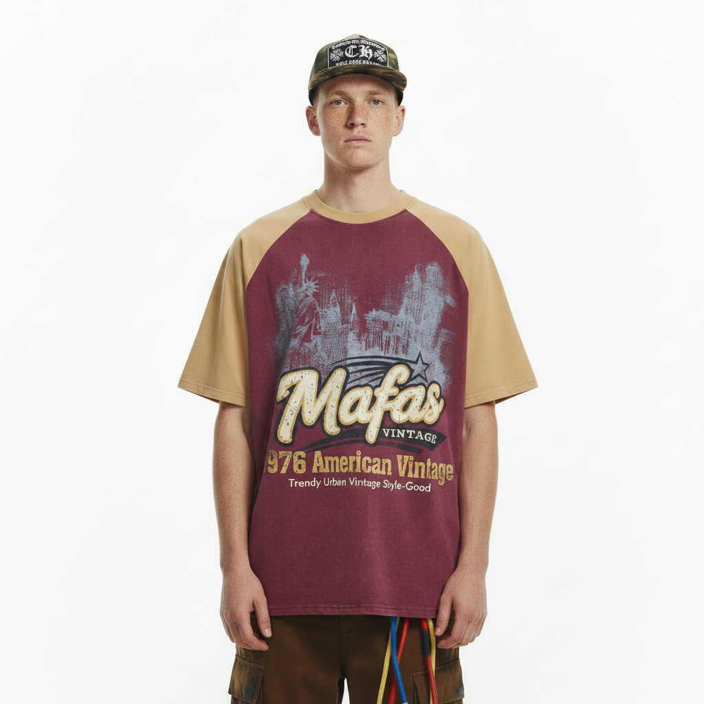 City silhouette vintage short sleeves for men | MuddyStock Originals