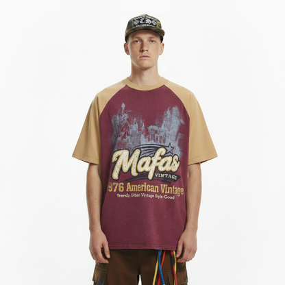City silhouette vintage short sleeves for men | MuddyStock Originals