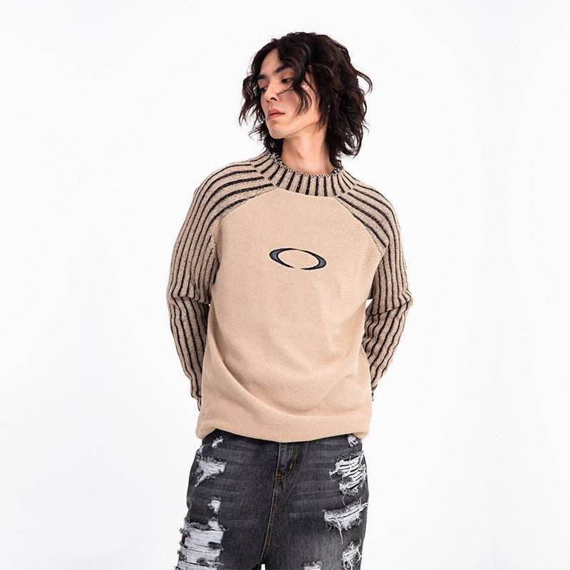 Men's And Women's Fashion Striped Sleeves Loose Sweater MuddyStock
