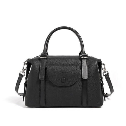 New Genuine Leather Ladies' Bags Versatile Fashion Black 27X12X20CM MuddyStock