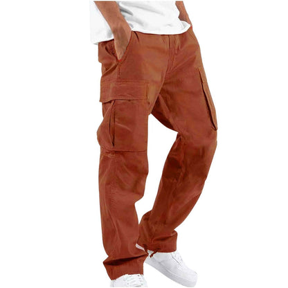 New Style Men's Overalls Drawstring Multi Pocket Casual Trousers | MuddyStock Originals Orange MuddyStock