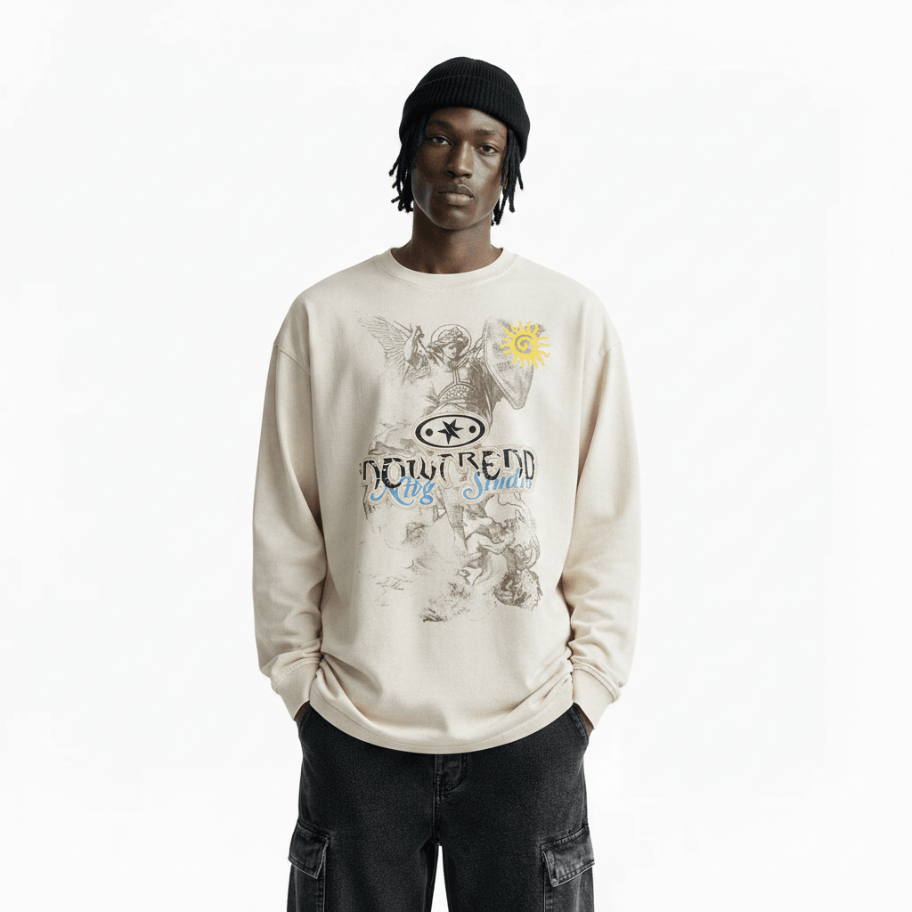 Printed long sleeved T-shirt For Men | MuddyStock Originals