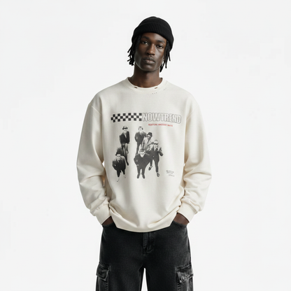 Abstract figure printed long sleeved t-shirt for men | MuddyStock Originals