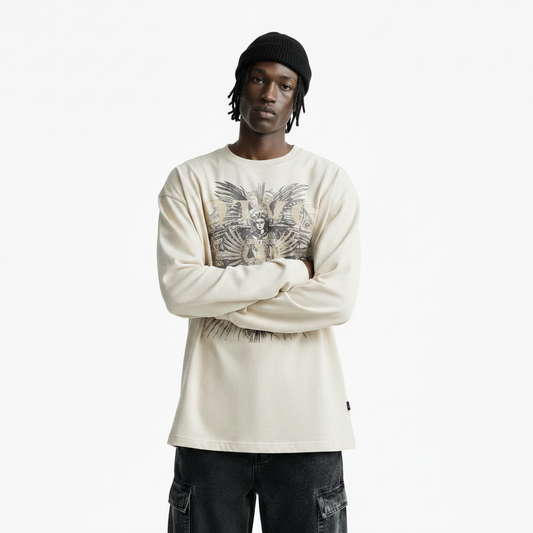 Printed T-shirt with long sleeves for men | MuddyStock Originals