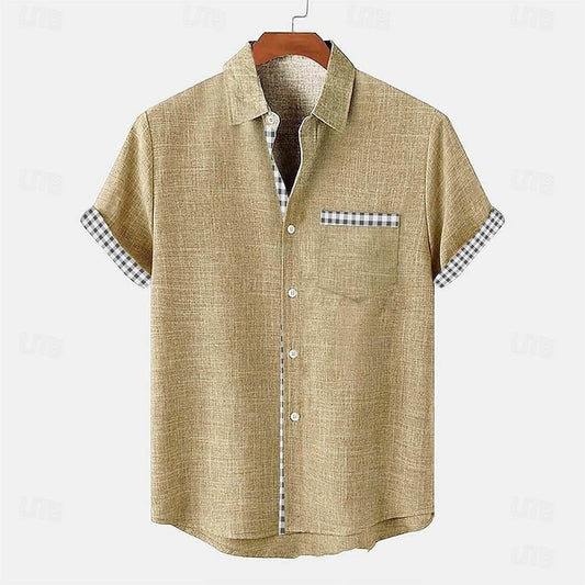 Ocean Fish Pattern Lapel Loose Casual Short Sleeve MuddyStock
