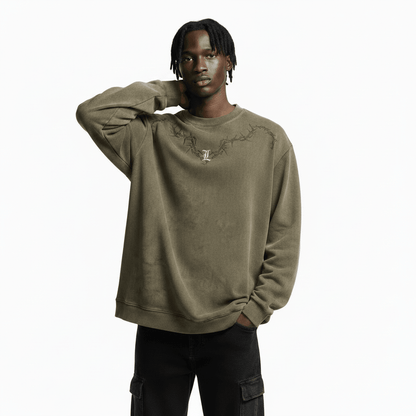 Gothic Crew Neck Long-sleeved T-shirt For Men null