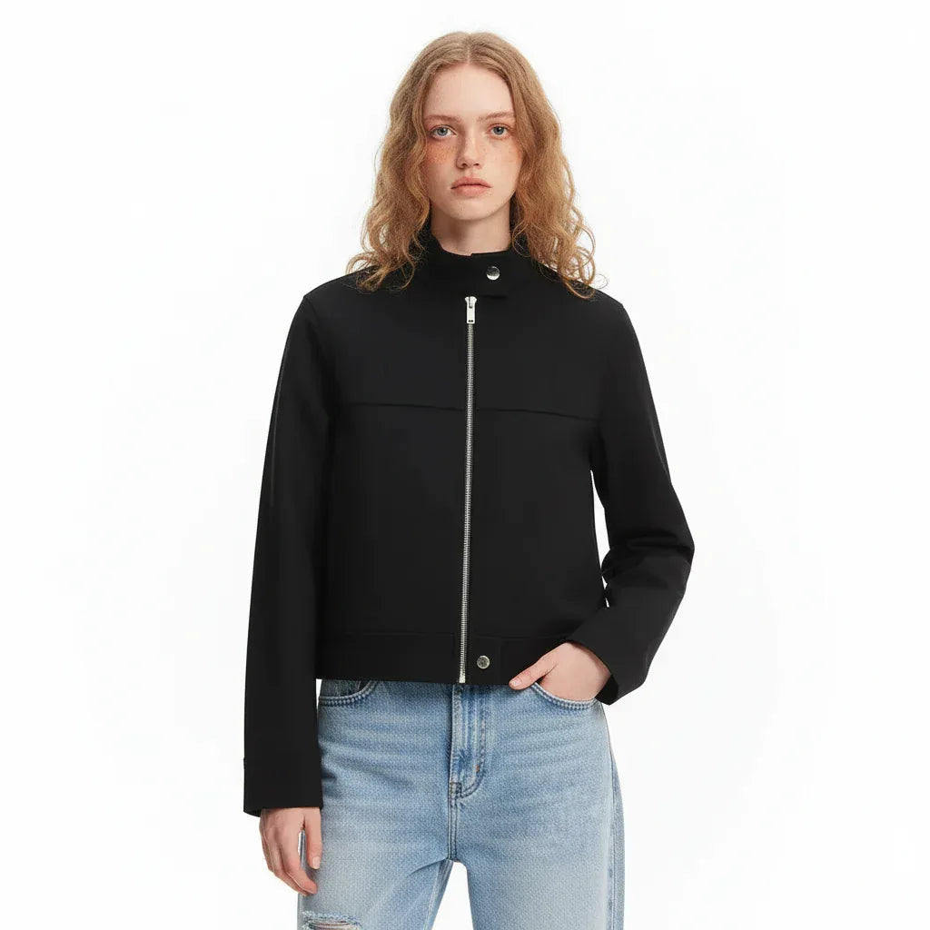 Women's Urban Style Stand Collar Zipper Pilot Short Jacket Coat | MuddyStock Originals eprolo